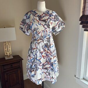 COS Multicolor Abstract Midi Dress